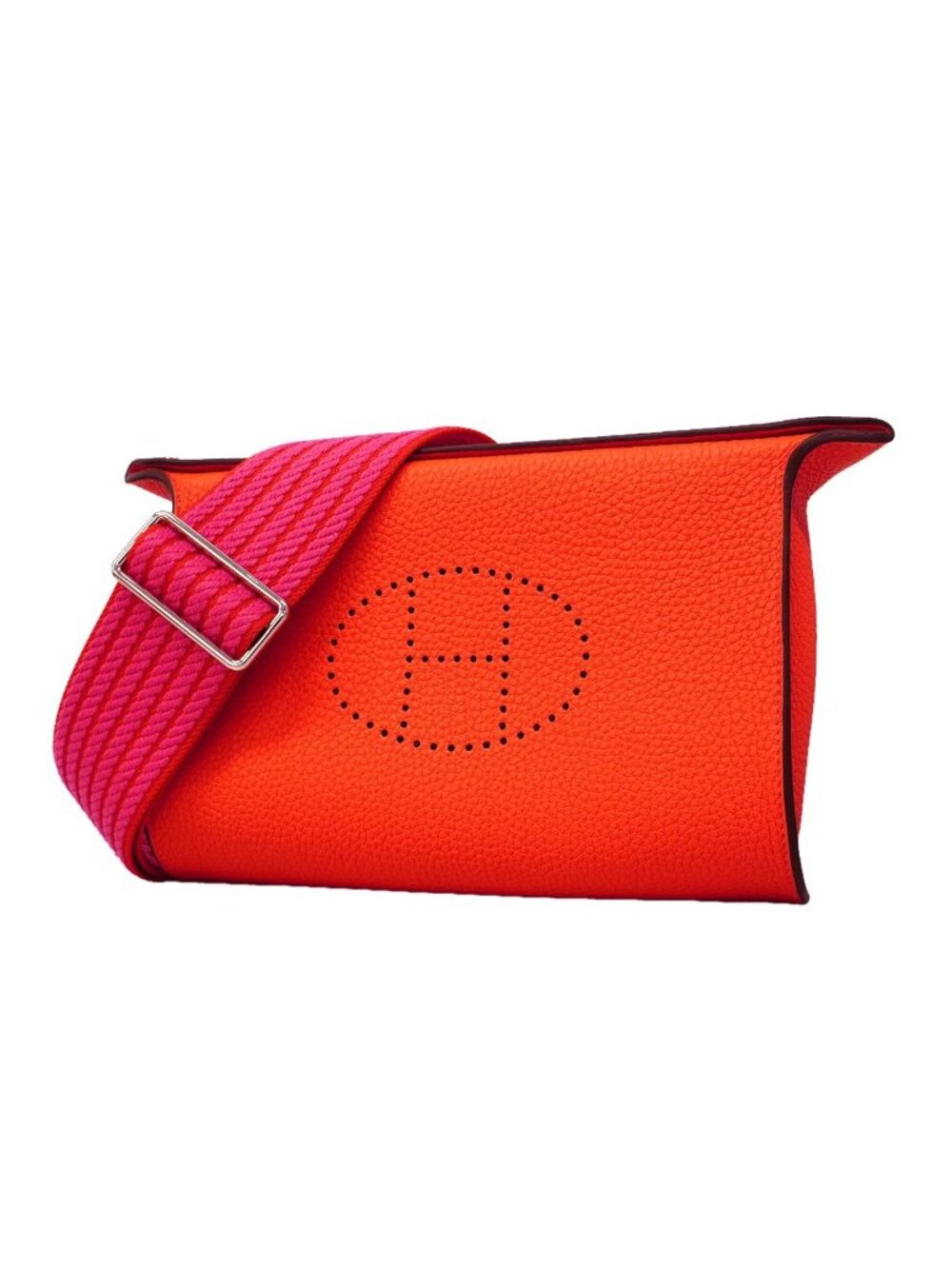 Hermes Shoulder Bag Vidopoche Togo Capucines Silver